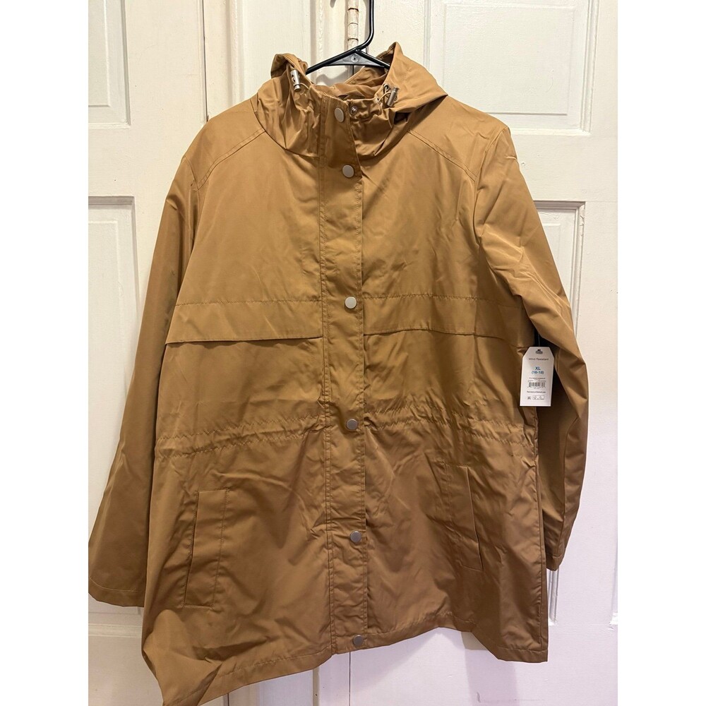NEW - Time & Tru - Tan Utility/Trench Jacket - Size xl